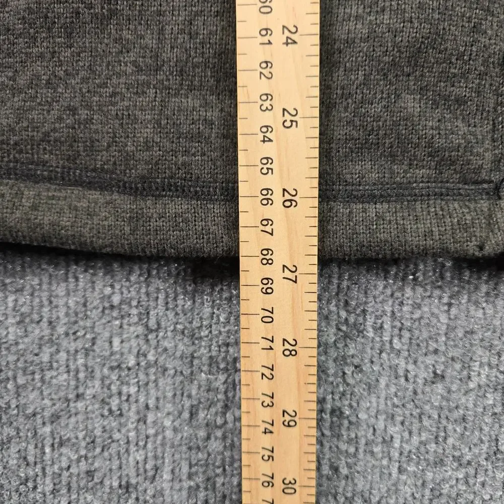 The North Face Gordon Lyons Vest Mens Medium Charcoal Gray Full Zip Fleece